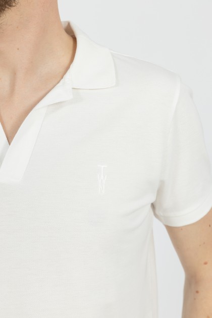 TRICOU ECRU SLIM FIT TWN