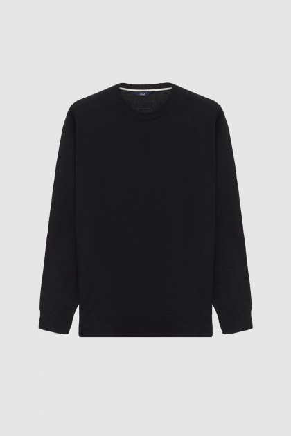 PULOVER NEGRU REGULAR FIT D'S DAMAT
