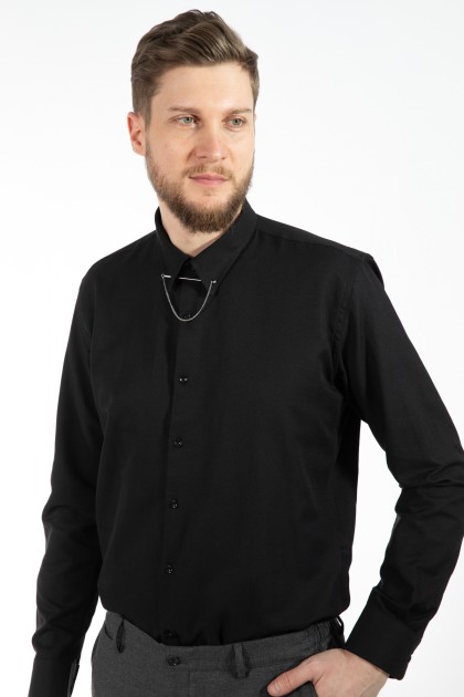 CAMASA NEAGRA  SLIM FIT TWN