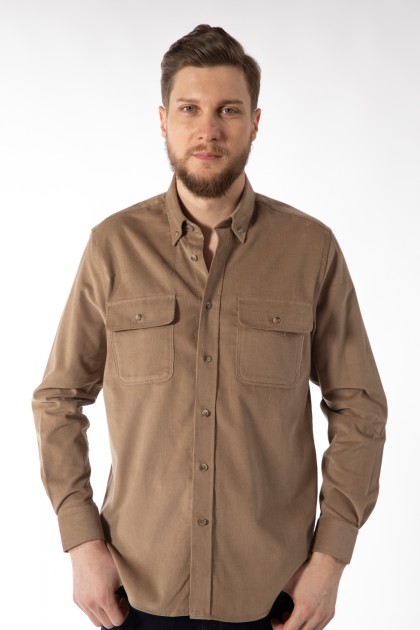 CAMASA CASUAL BEJ REGULAR FIT  D'S DAMAT