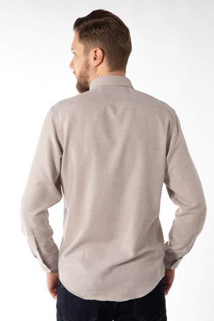 CAMASA CASUAL BEJ REGULAR FIT  D'S DAMAT