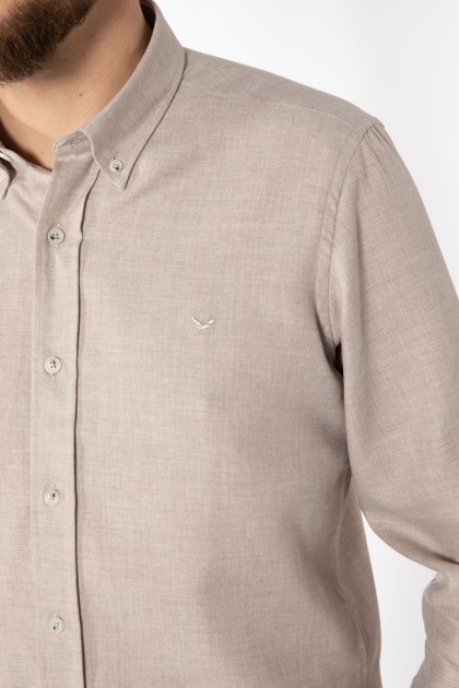 CAMASA CASUAL BEJ REGULAR FIT  D'S DAMAT