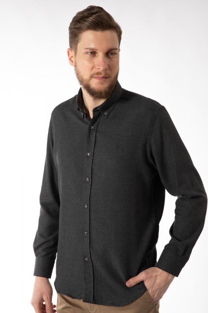 CAMASA CASUAL NEAGRA REGULAR FIT  D'S DAMAT