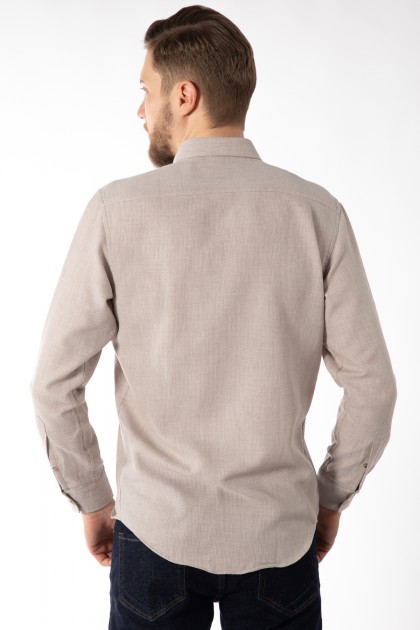 CAMASA CASUAL BEJ REGULAR FIT  D'S DAMAT