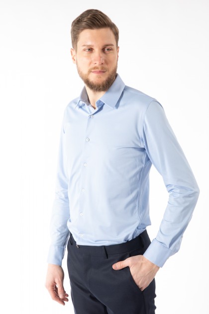 CAMASA BLEU SLIM FIT  D'S DAMAT