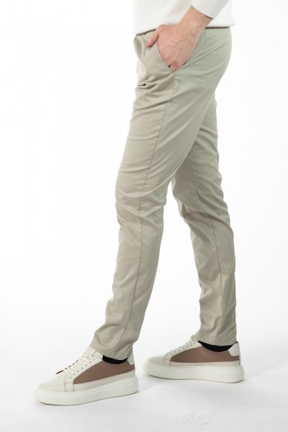PANTALONI CASUAL BEJ REGULAR FIT D'S DAMAT