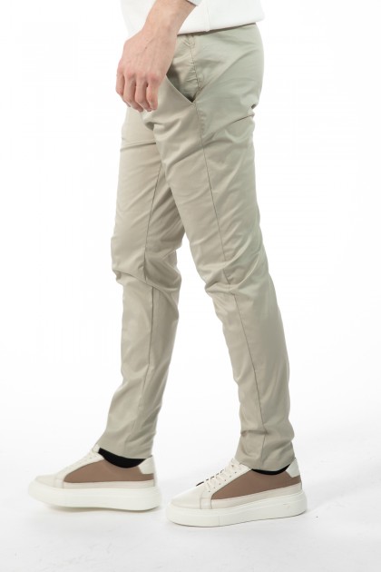PANTALONI CASUAL BEJ REGULAR FIT D'S DAMAT