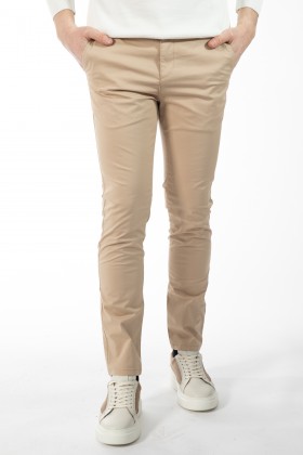 PANTALONI CASUAL BEJ SLIM FIT D'S DAMAT