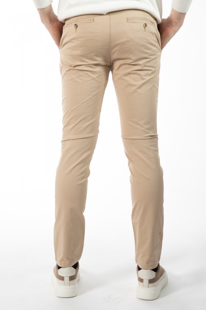 PANTALONI CASUAL BEJ SLIM FIT D'S DAMAT