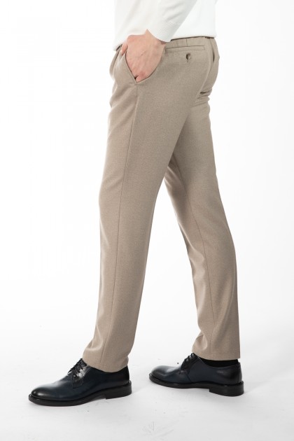 PANTALONI CASUAL BEJ SLIM FIT D'S DAMAT