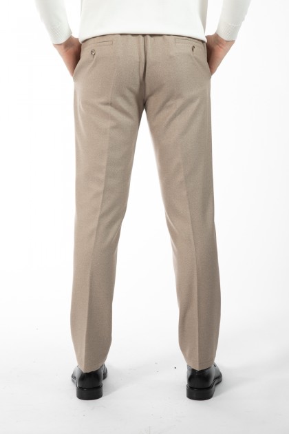 PANTALONI CASUAL BEJ SLIM FIT D'S DAMAT