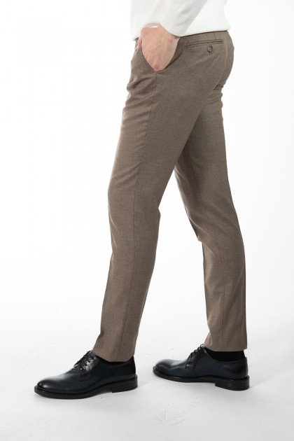 PANTALONI BEJ SLIM FIT D'S DAMAT