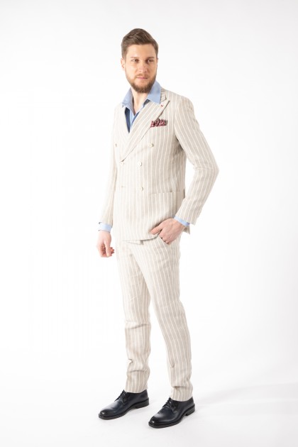COSTUM BEJ REGULAR FIT D'S DAMAT
