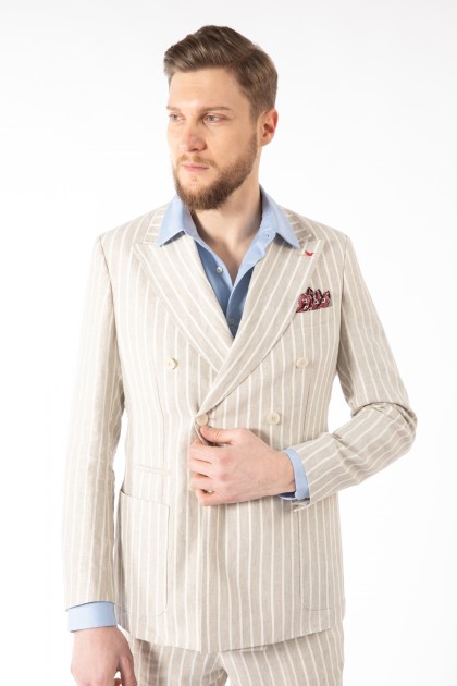COSTUM BEJ REGULAR FIT D'S DAMAT