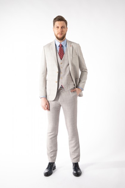 COSTUM BEJ SLIM FIT TWN