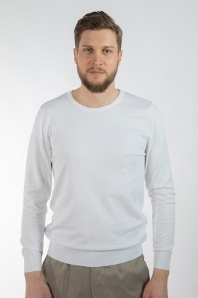 PULOVER ECRU SLIM FIT TWN