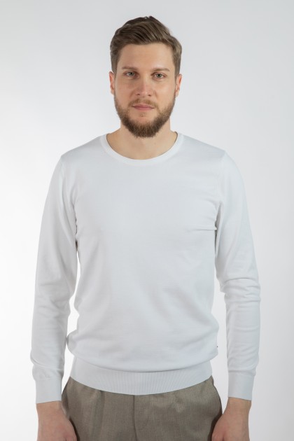 PULOVER ECRU SLIM FIT TWN