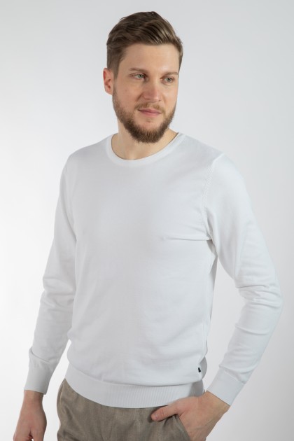 PULOVER ECRU SLIM FIT TWN