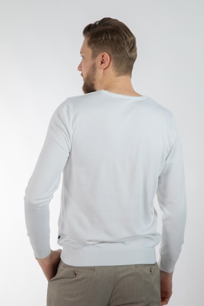 PULOVER ECRU SLIM FIT TWN