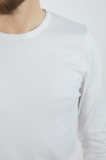 PULOVER ECRU SLIM FIT TWN