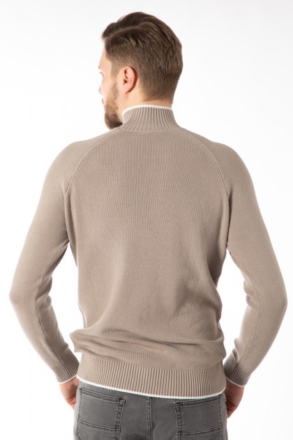 PULOVER BEJ SLIM FIT TWN