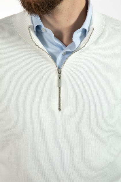 PULOVER ECRU SLIM FIT TWN