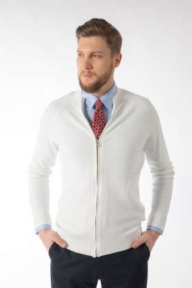 PULOVER ECRU SLIM FIT TWN