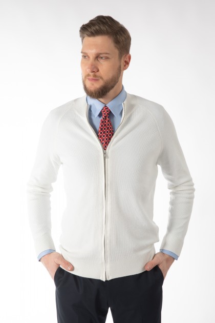 PULOVER ECRU SLIM FIT TWN