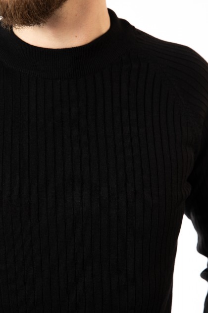 PULOVER NEGRU SLIM FIT TWN