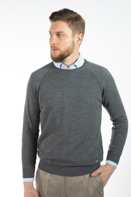 PULOVER GRI REGULAR FIT D'S  DAMAT