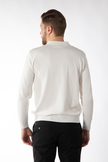 PULOVER ECRU REGULAR FIT D'S DAMAT