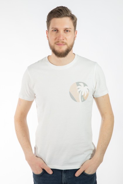 TRICOU ECRU SLIM FIT TWN
