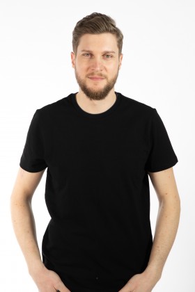 TRICOU NEGRU REGULAR FIT D'S DAMAT