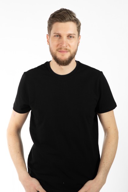 TRICOU NEGRU REGULAR FIT D'S DAMAT