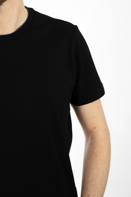 TRICOU NEGRU REGULAR FIT D'S DAMAT