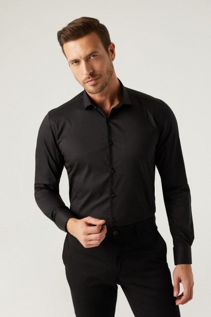 CAMASA  NEAGRA TWN SLIM FIT